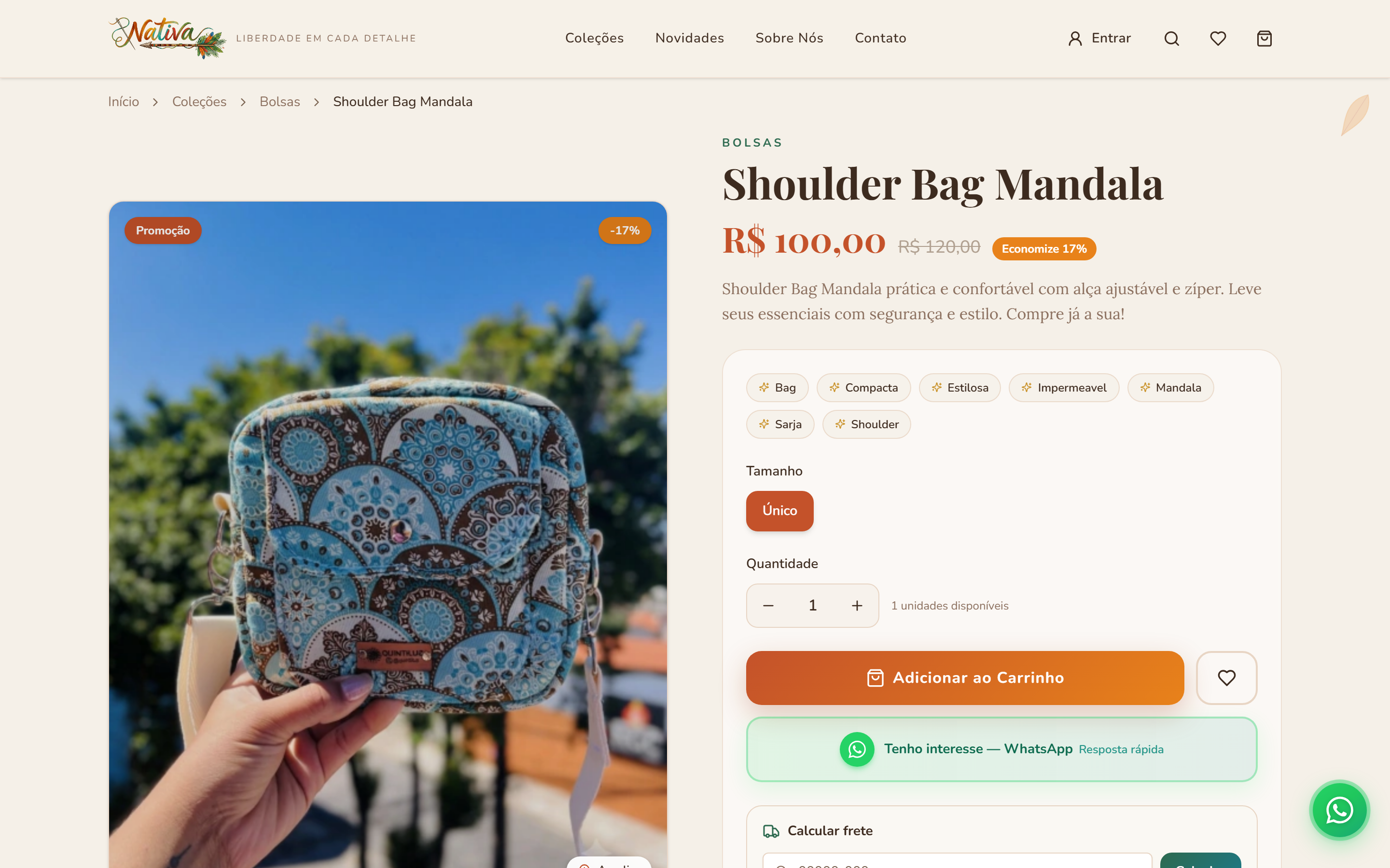 Nativa Store — Produto